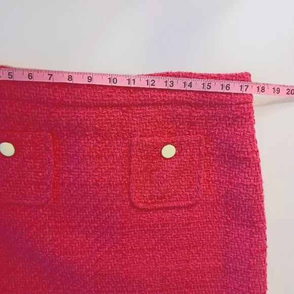 Maison d' Amelie Paris Textured Boucle Mini Skirt Women's Sz 12 Hot Pink Fuscia - Picture 6 of 8